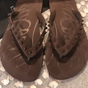 Christian Louboutin "Loubi" flip flops